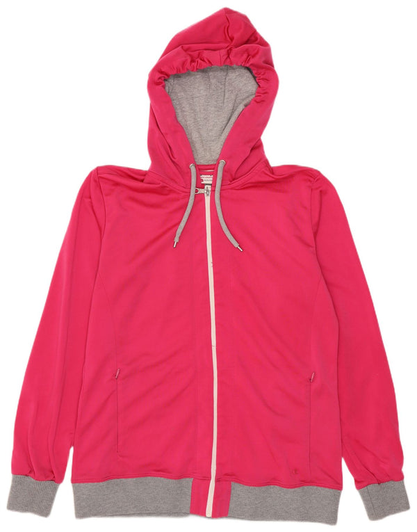 Champion Womens Heritage Fit Hættetrøje Sweater med lynlås UK 16 Large Pink