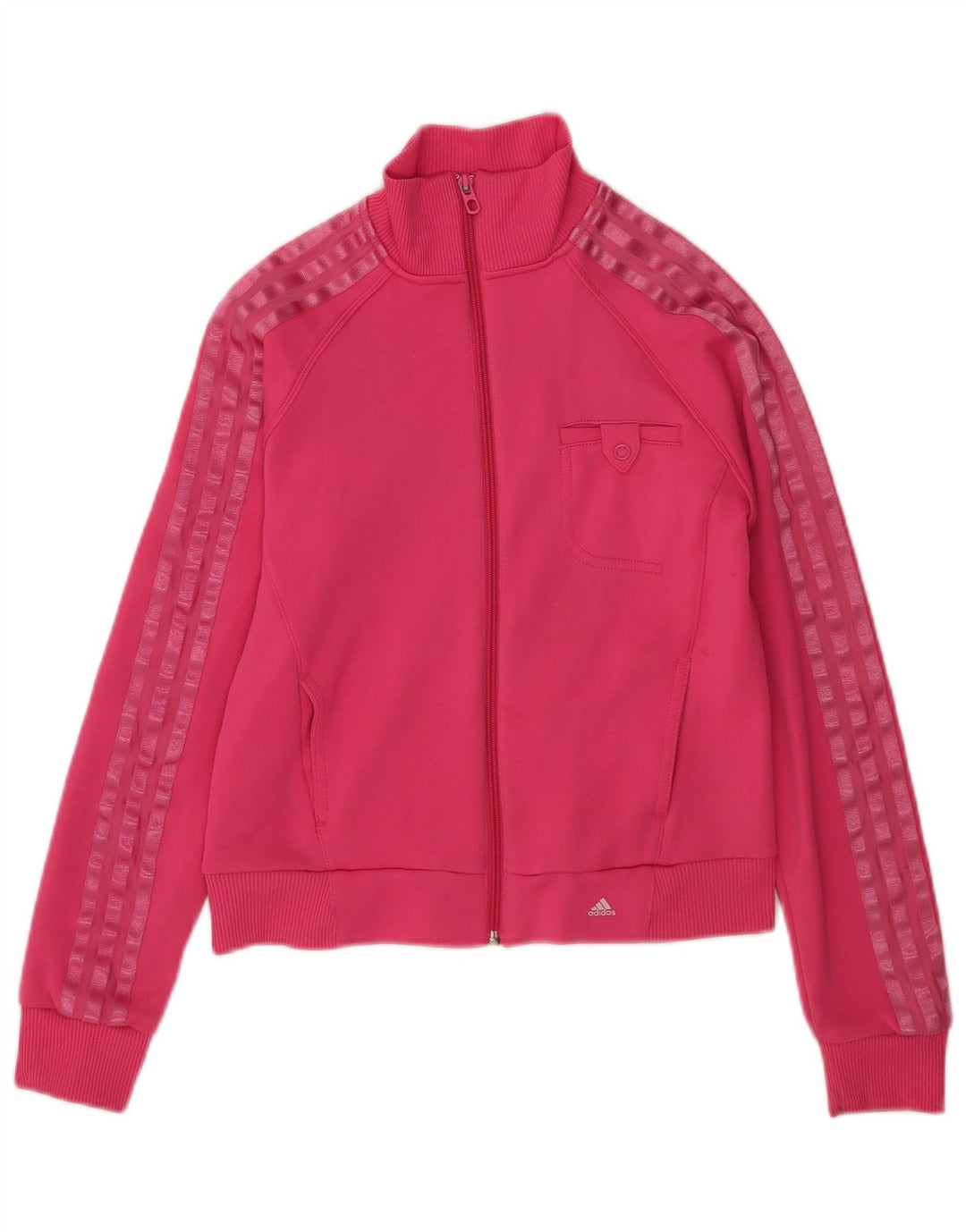 Adidas Womens Crop træningsdragt Topjakke UK 12 Medium Pink Polyester
