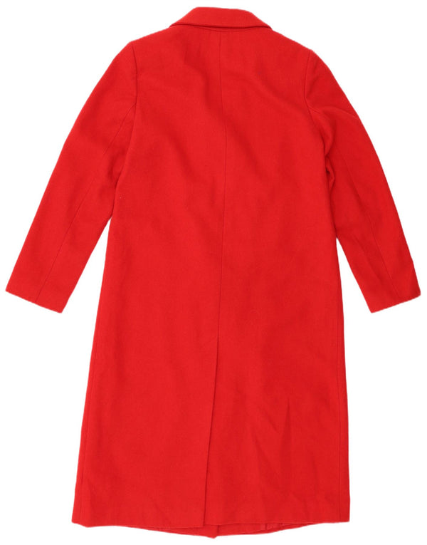 Marks & Spencer Womens Overcoat UK 12 Medium Red Polyester