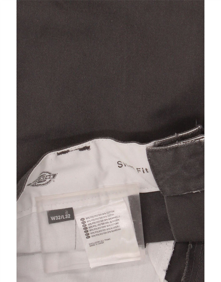 DICKIES Slim Fit Chinobukser til mænd W32 L32 Grå polyester