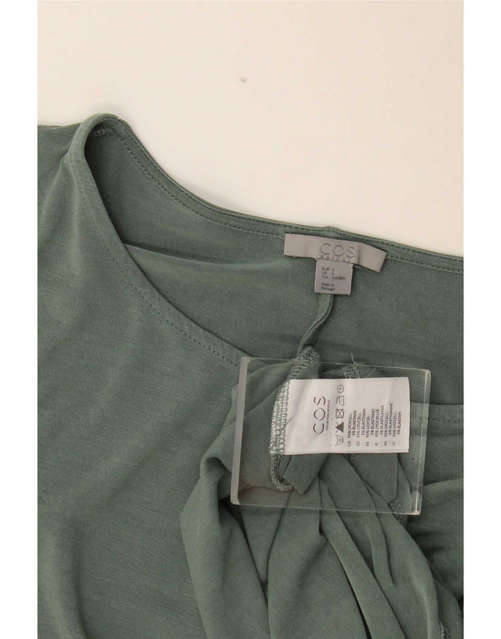 Cos Dame Oversized Top Langærmet UK 10 Small Green Lyocell