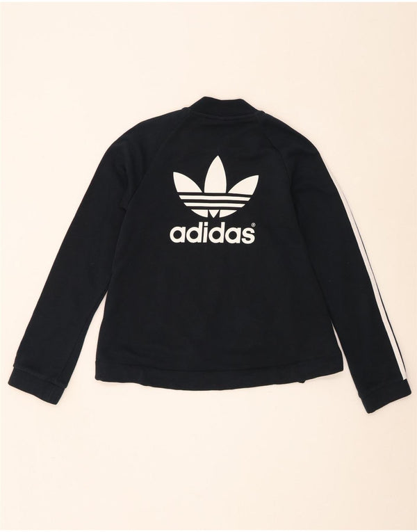 Adidas Dame Grafisk Træningsdragt Top Jacket UK 8 Small Black Bomuld
