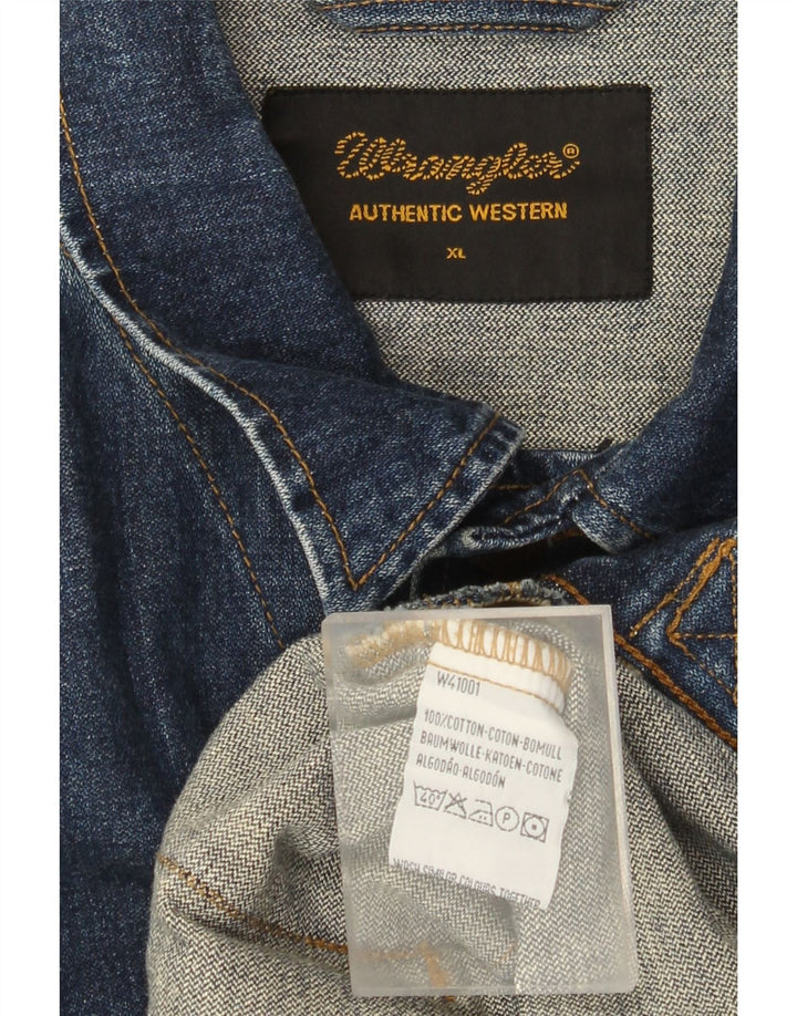 Wrangler Herre denimjakke UK 42 XL Blå Bomuld