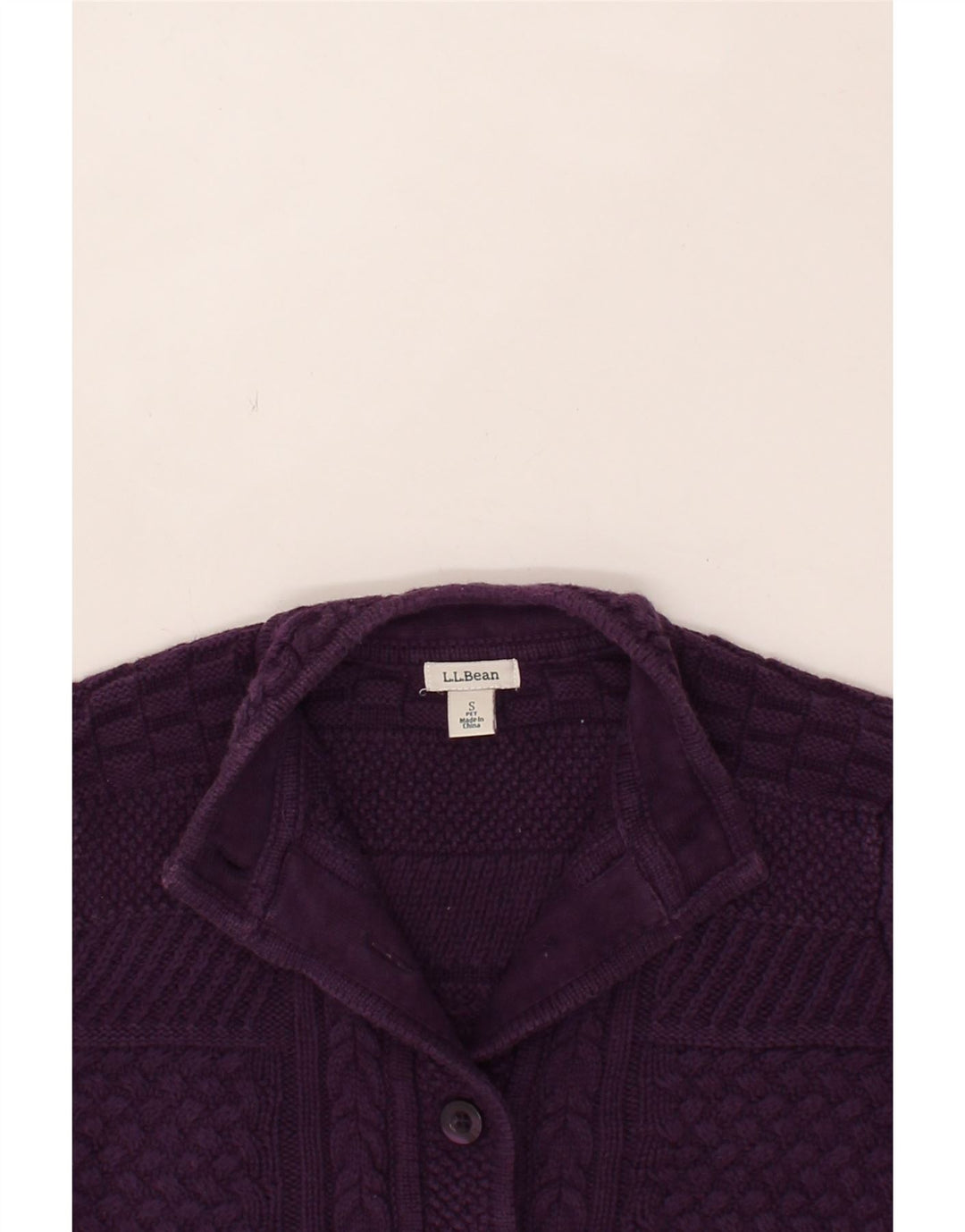 L.L.BEAN Womens Cardigan Sweater UK 8 Small Purple Vintage L.L.Bean and Second-Hand L.L.Bean from Messina Hembry 