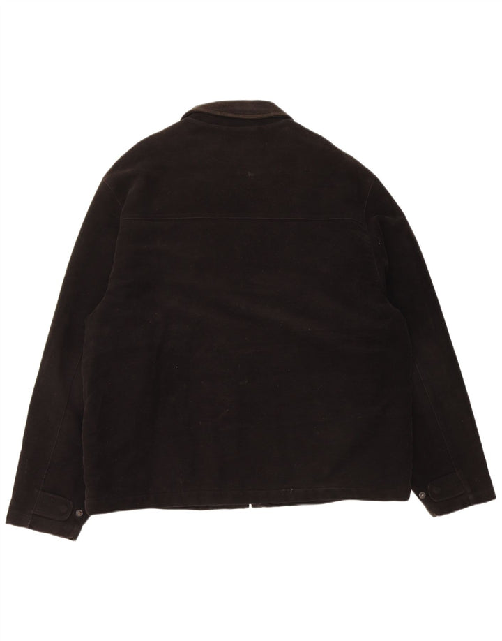Marks & Spencer Herre Bomber Jacket UK 40 Large Black Cotton