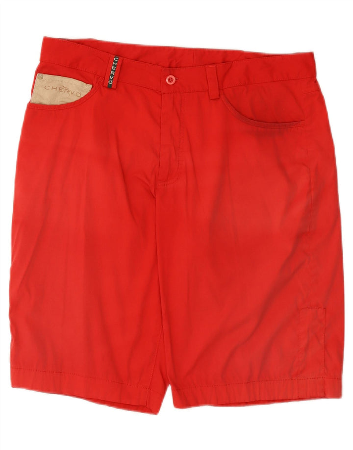 CHERVO Herre Casual Shorts IT 50 Large W34 Rød Polyamid