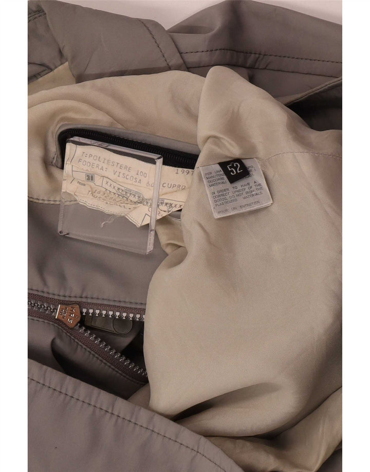Trussardi Bomberjakke til mænd IT 52 XL Grå Polyester Classic