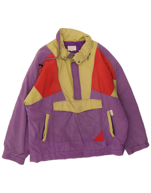 Etirel Herre Pullover Polstret Jakke UK 42 XL Lilla Colourblock Nylon