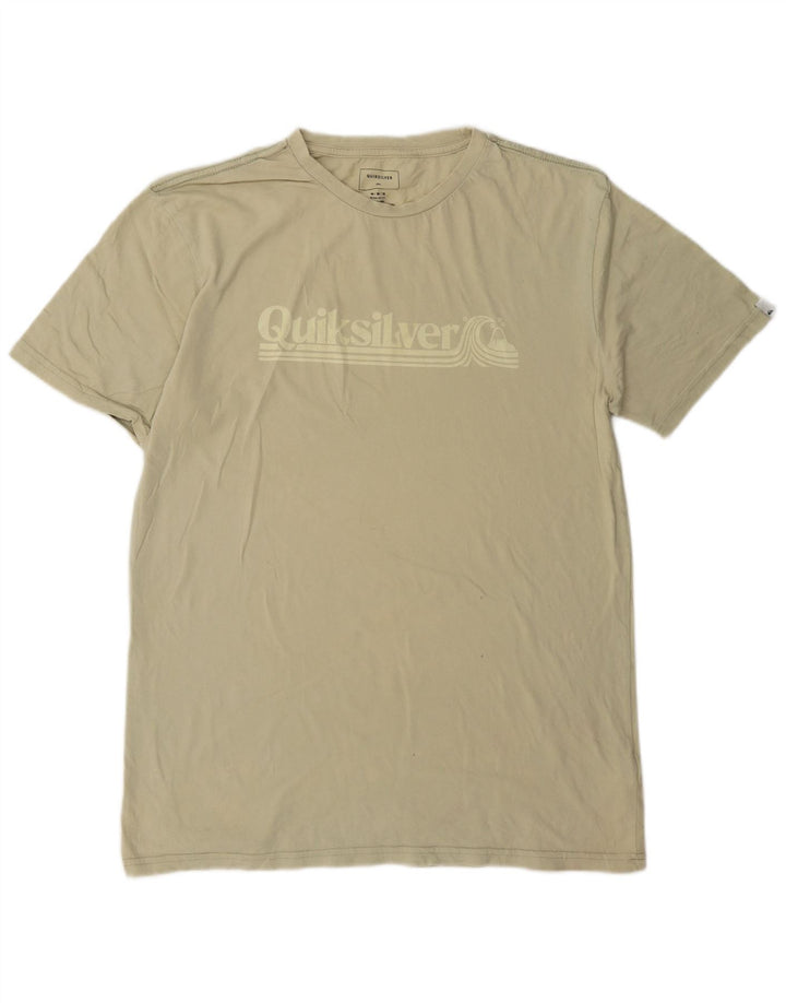 Quiksilver Herre Regular Fit Grafisk T-shirt Top Medium Khaki Bomuld
