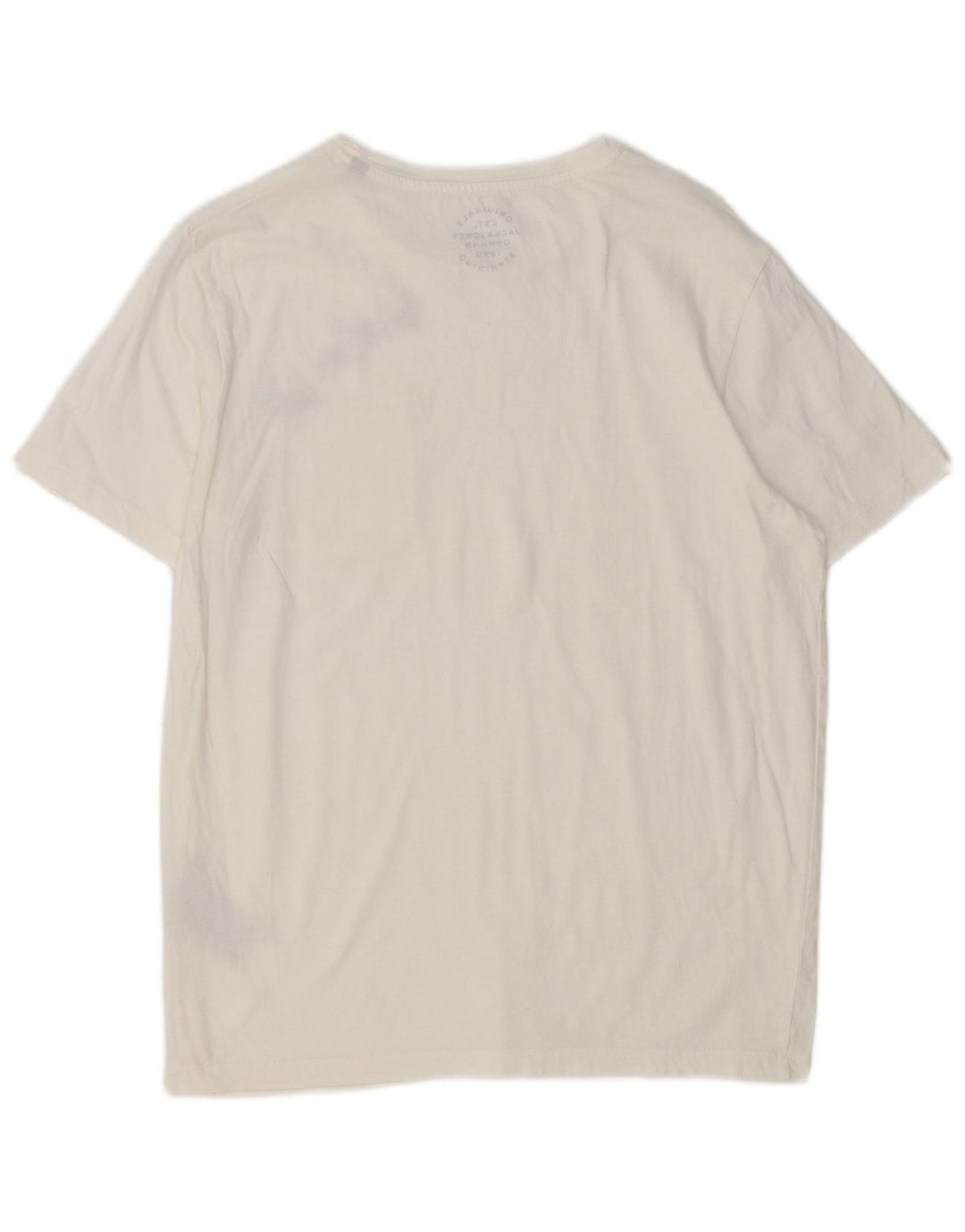 Jack & Jones Herre grafisk T-shirt Top Medium Hvid Bomuld