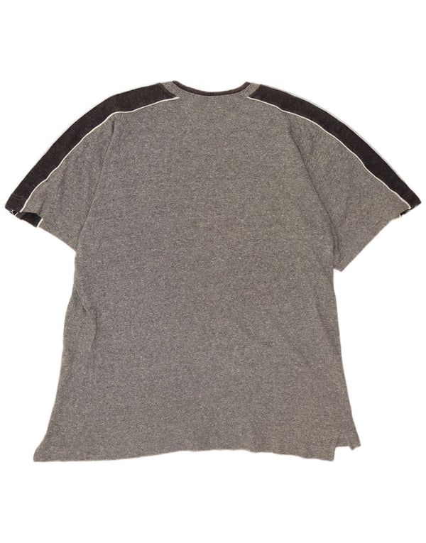 ASICS Herre grafisk T-shirt Top Stor grå Colourblock Bomuld