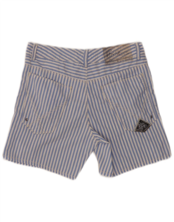 Roy Rogers Dame Casual Shorts IT 44 Medium W30 Blue Pinstripe