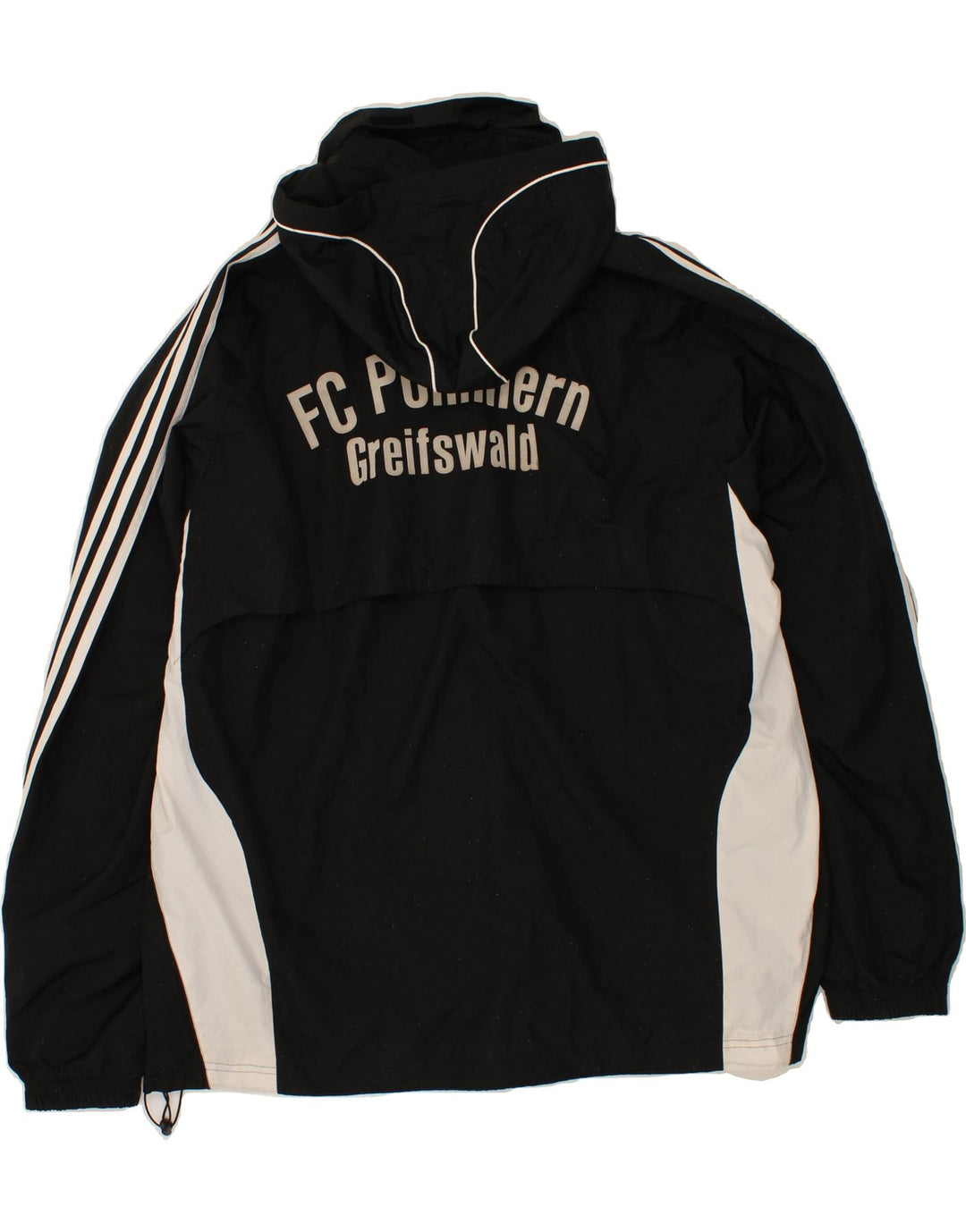 ADIDAS Grafisk regnjakke til mænd UK 48/50 XL Sort Colourblock Polyester