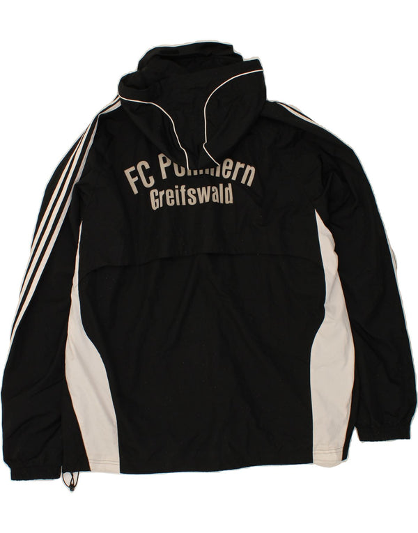 ADIDAS Grafisk regnjakke til mænd UK 48/50 XL Sort Colourblock Polyester
