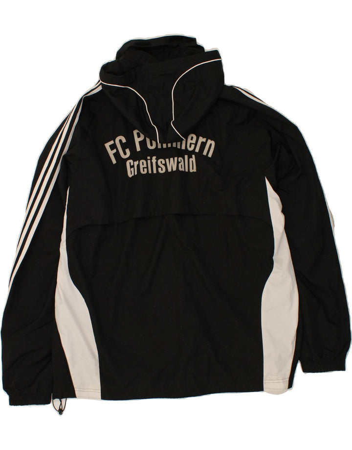 ADIDAS Grafisk regnjakke til mænd UK 48/50 XL Sort Colourblock Polyester