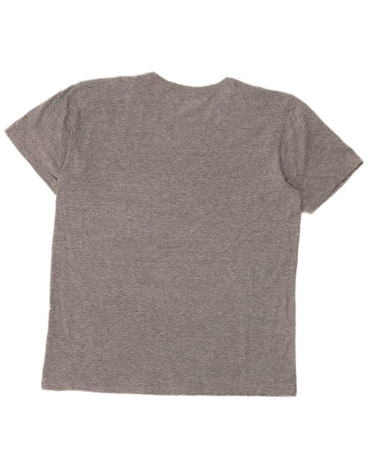 Hurley Herre Grafisk T-Shirt Top Lille grå Flecked Bomuld