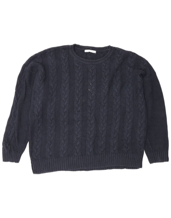 Marks & Spencer Dame sweater med rund hals DK 22 3XL Navy Blue