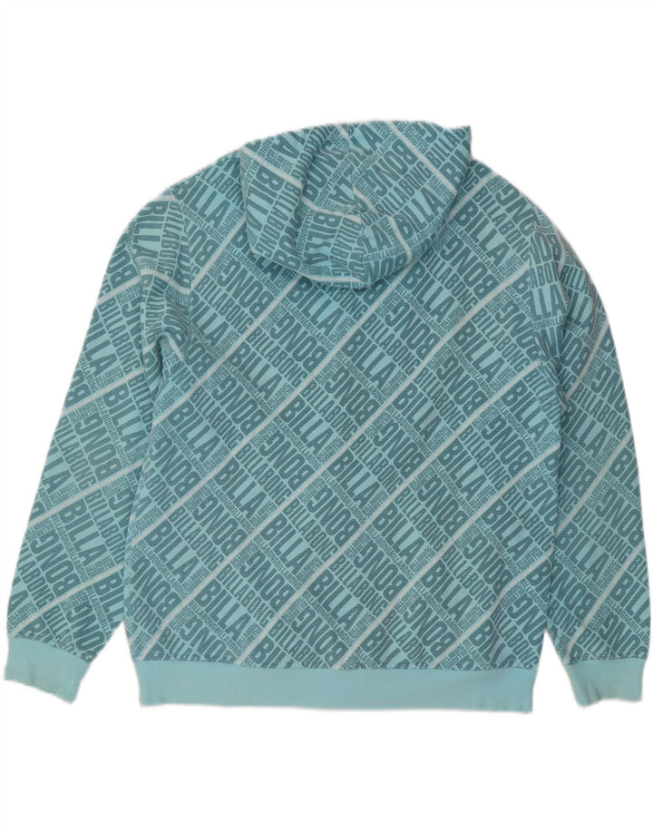 BILLABONG Herre grafisk hættetrøje med lynlås XL Blå bomuld