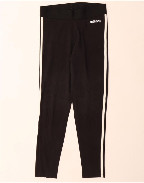 ADIDAS Dame Leggings UK 8/10 Small Black Bomuld