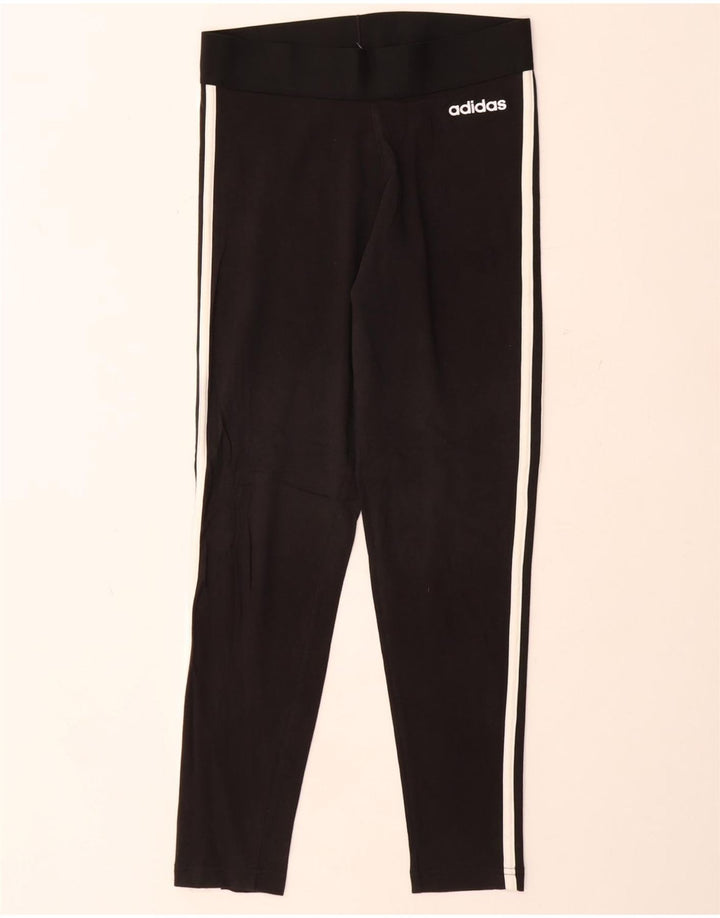 ADIDAS Dame Leggings UK 8/10 Small Black Bomuld