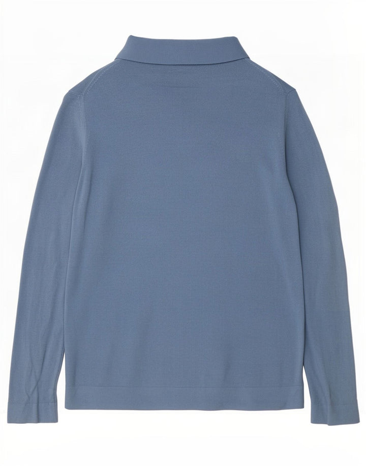 Marks & Spencer Dame Rullehals sweater UK 12 Medium Blue