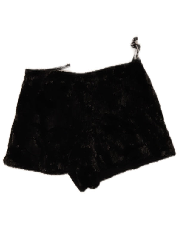 Topshop Dame Hot Pants UK 4 XS W26 Sort Polyester