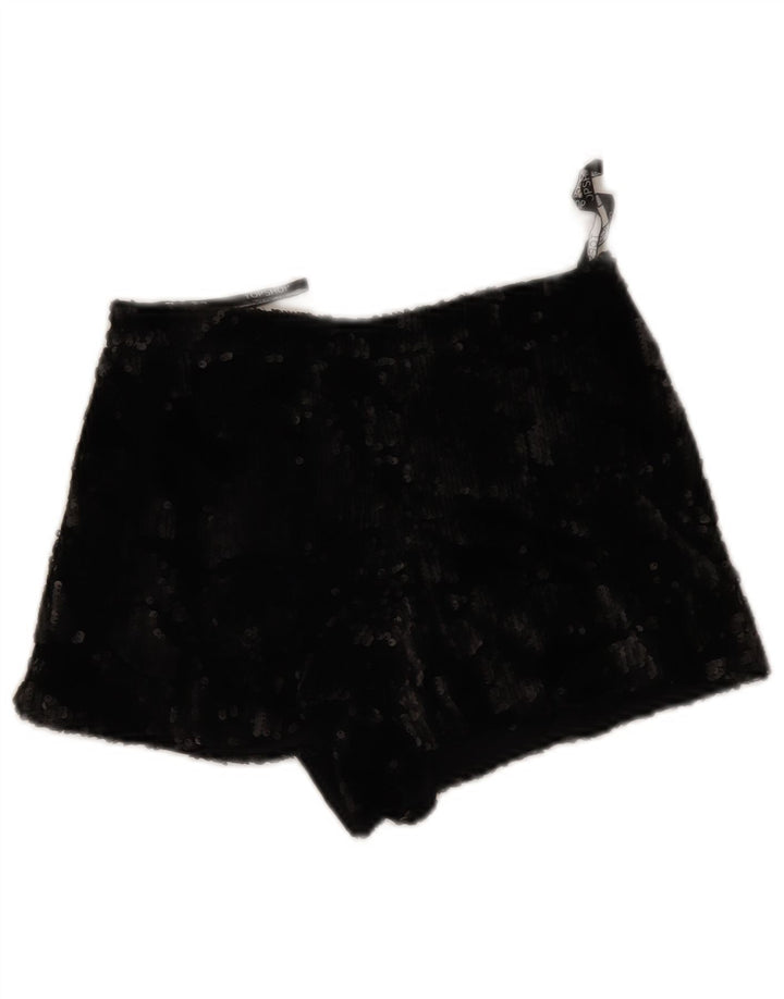 Topshop Dame Hot Pants UK 4 XS W26 Sort Polyester