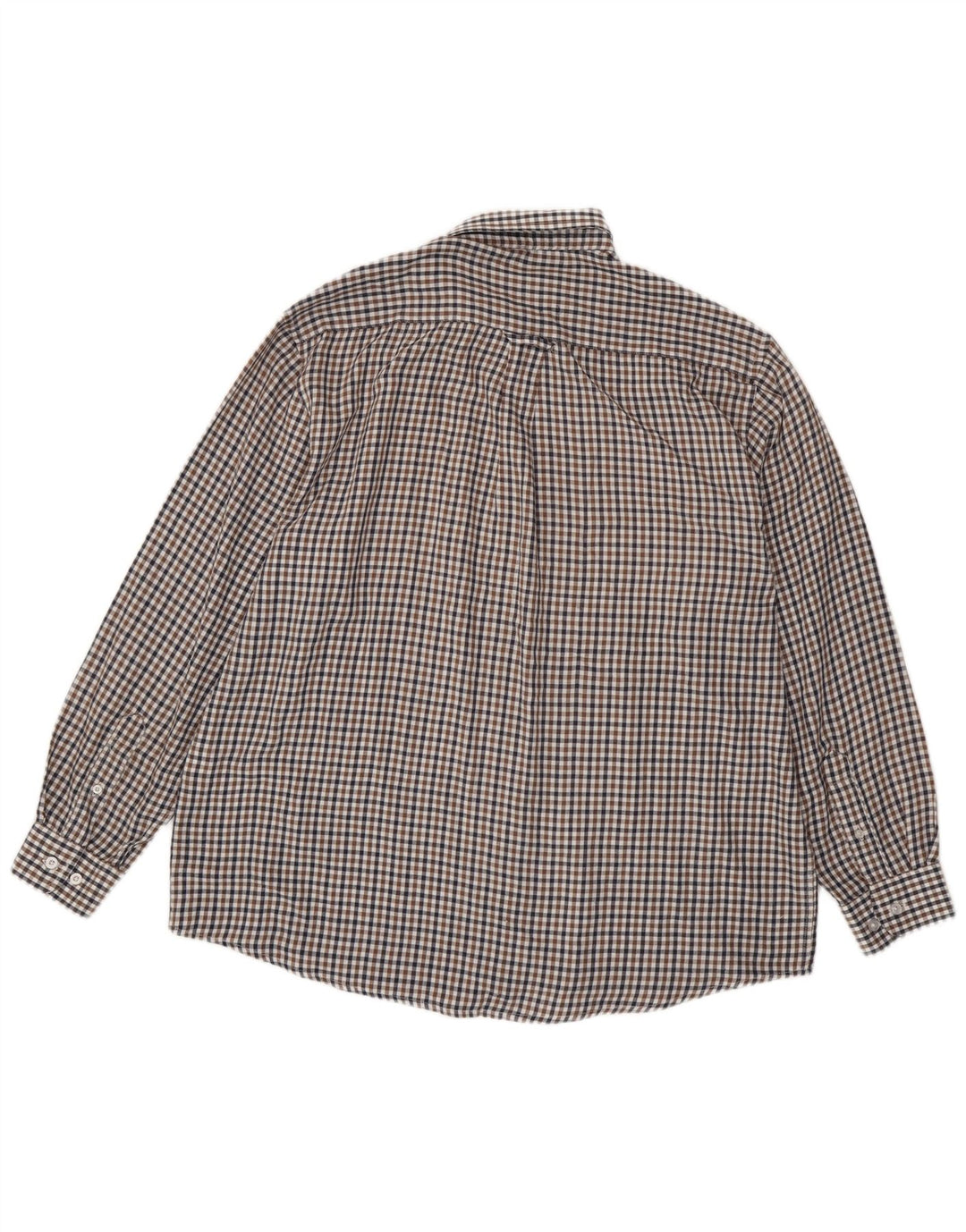 James Pringle herreskjorte XL brun ternet polyester
