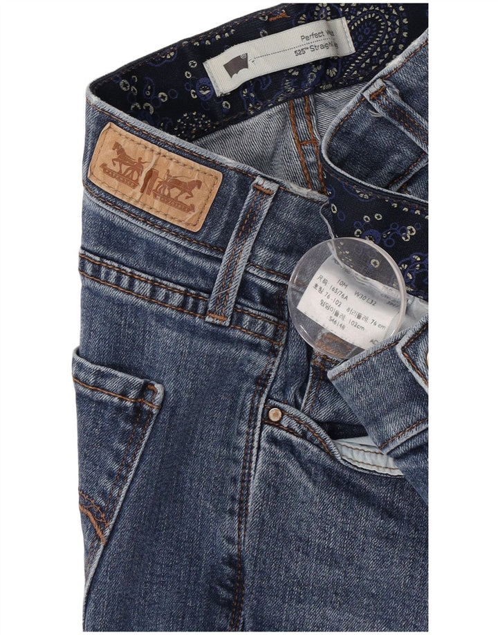 Levi's Womens 525 Straight Jeans US 10 Large W30 L32 Blue