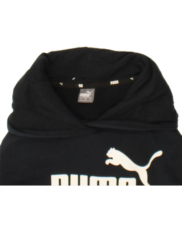 PUMA Womens Graphic Hoodie Jumper UK 16 Large Black Vintage Puma and Second-Hand Puma from Messina Hembry 