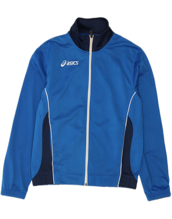 Asics træningsdragt til mænd, topjakke, lille blå farveblok polyester