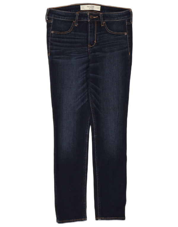 Abercrombie & Fitch Dame Crop Skinny Jeans US 4 Small W27 L26 Navy Blue