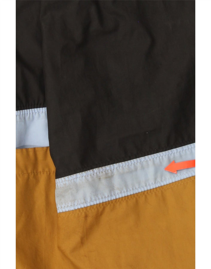 NIKE Womens Hooded Rain Jacket UK 16 Large Yellow Colourblock Polyester Vintage Nike and Second-Hand Nike from Messina Hembry 