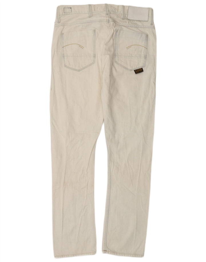 G-Star Straight Jeans til mænd W34 L32 Hvid Bomuld