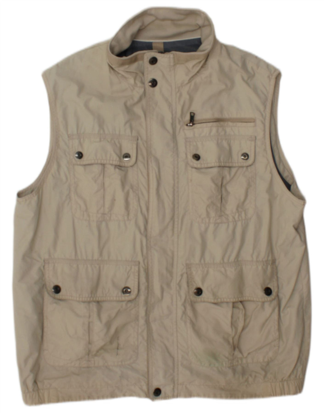 Marks & Spencer Herre Utility Jacket UK 40 Large Beige Cotton