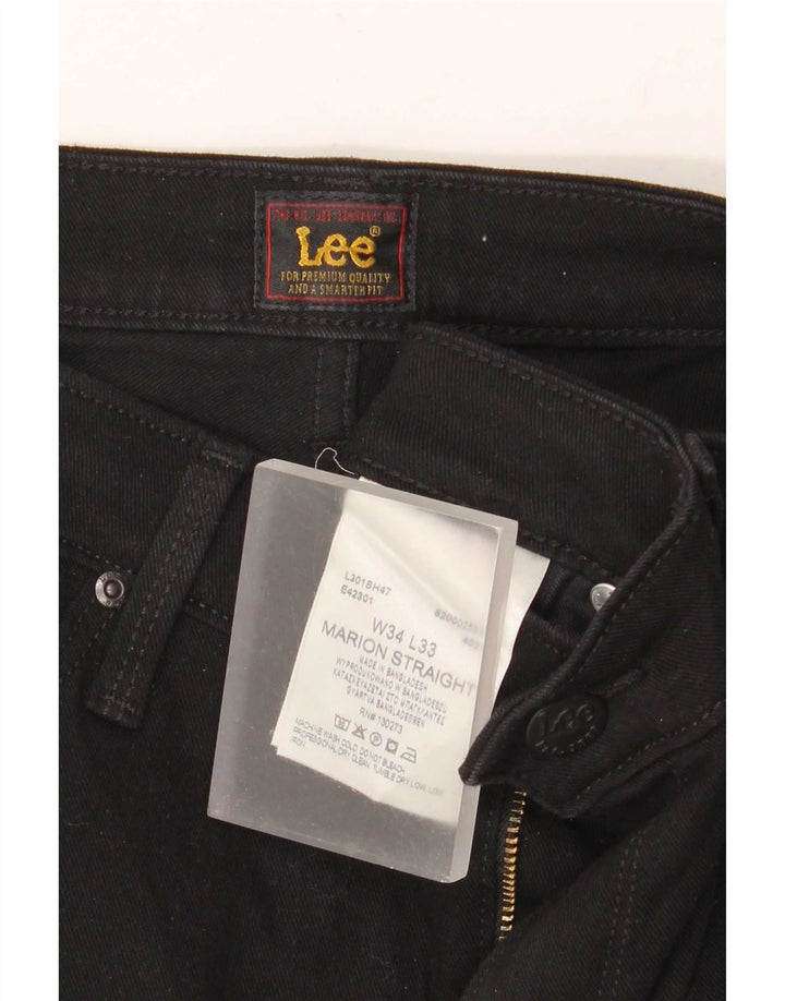 Lee Dame Marion Straight Jeans W34 L33 Sort Bomuld