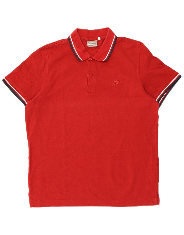 Lotto Herre Polo Shirt Stor Rød Bomuld