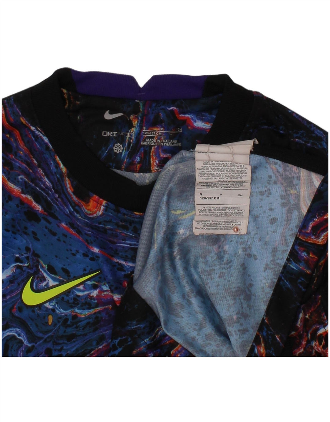 NIKE Boys Tottenham Hotspur Grafisk T-Shirt Top 8-9 år Lille Sort