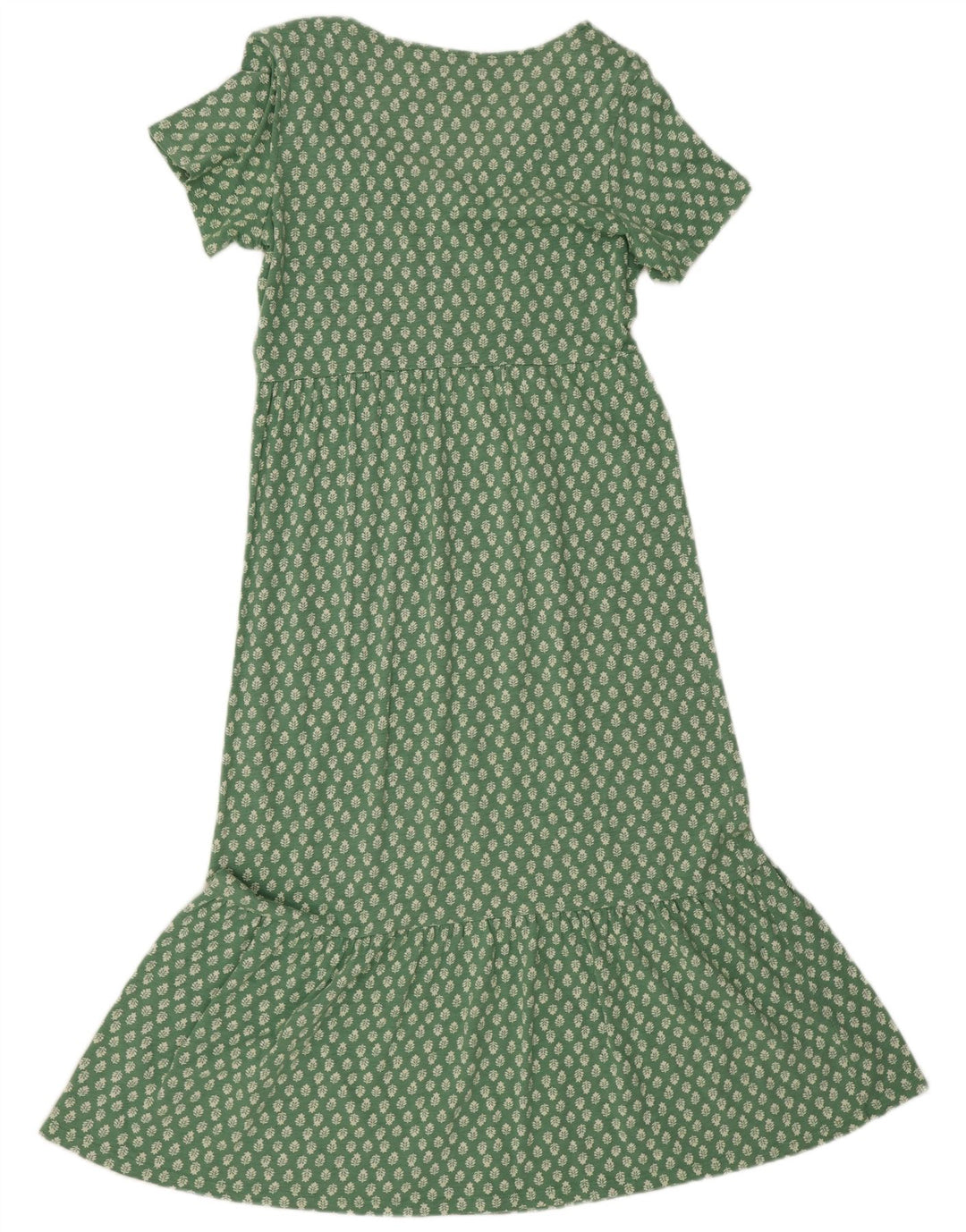 White Stuff Dame Maxi Dress UK 12 Medium Green Floral Cotton
