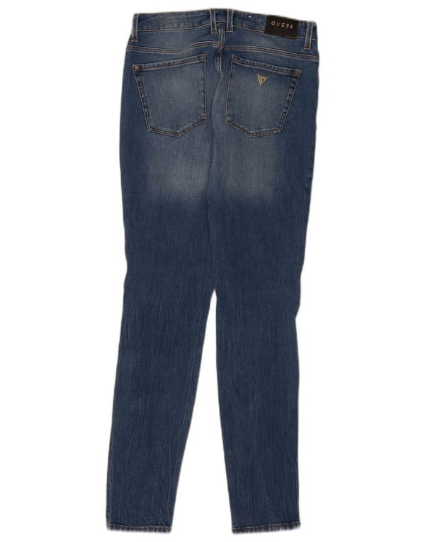Guess Kvinders Distressed Skinny Jeans W26 L29 Blå