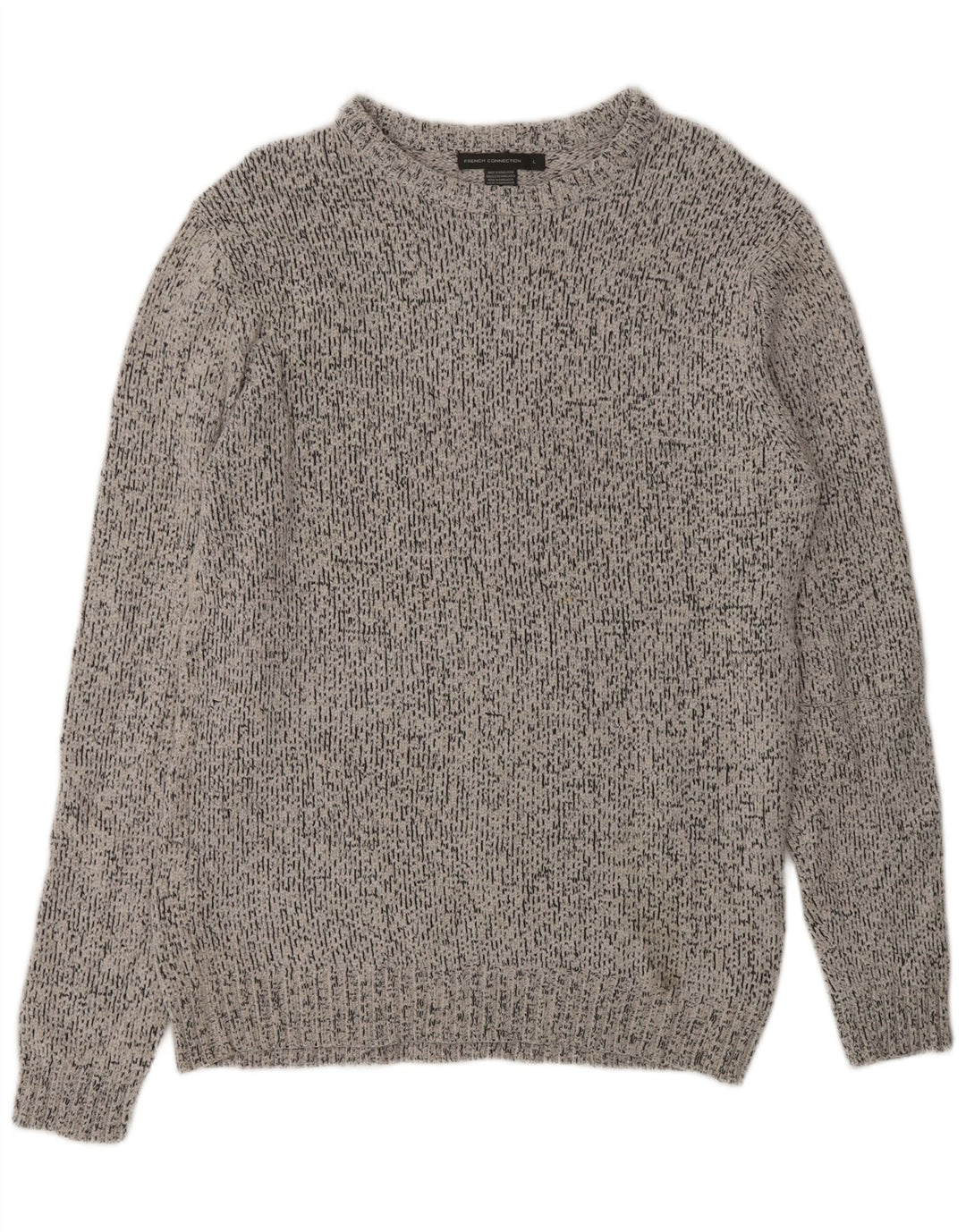 FRANSK FORBINDELSE Herre Boat Neck Jumper Sweater Stor Grå Polyester