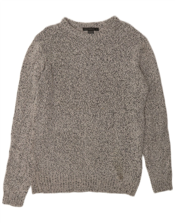 FRANSK FORBINDELSE Herre Boat Neck Jumper Sweater Stor Grå Polyester