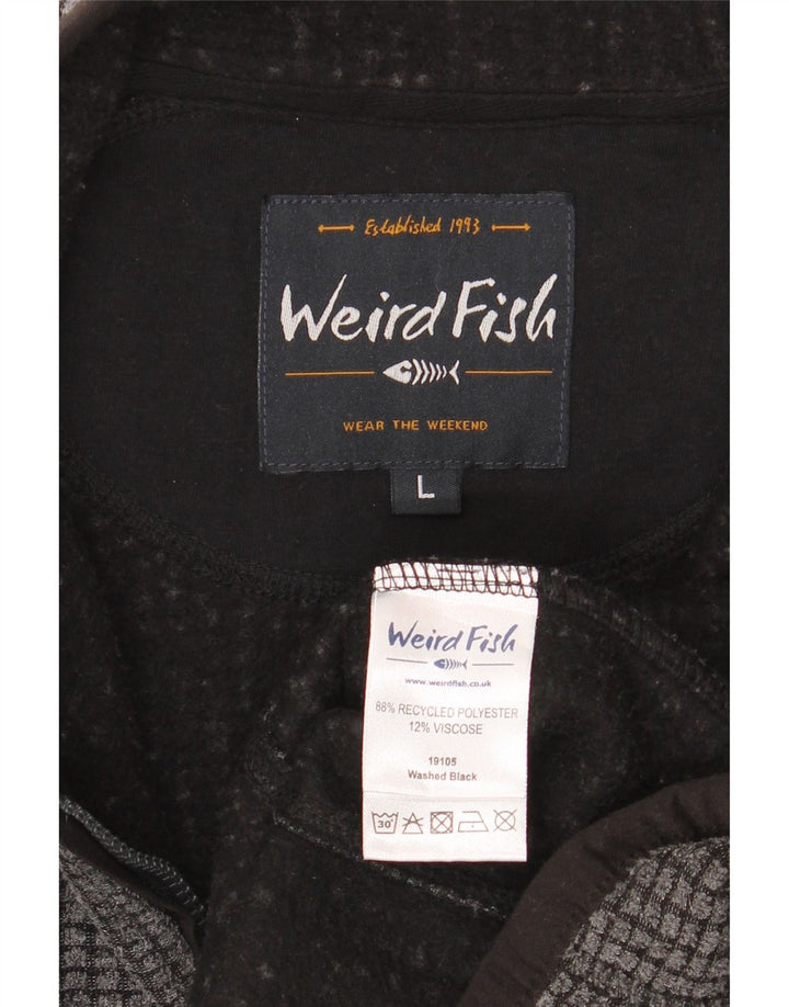 Weird Fish Herre Fleecejakke UK 40 Large Grå Polyester