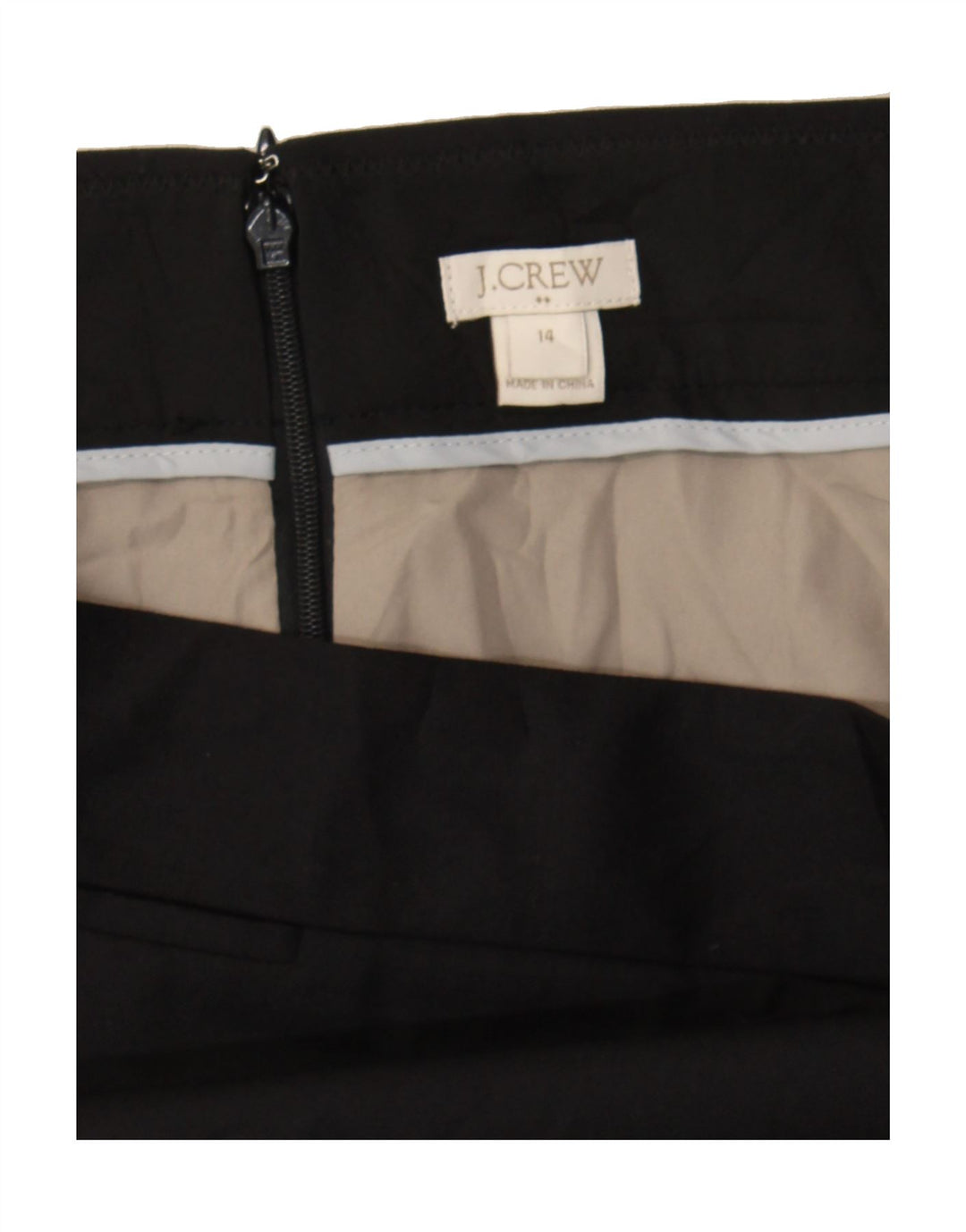 J. CREW Womens Pencil Skirt US 14 XL W37 Black Wool Vintage J. Crew and Second-Hand J. Crew from Messina Hembry 