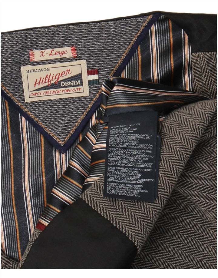 Tommy Hilfiger herrevest XL Grå sildebensbomuld