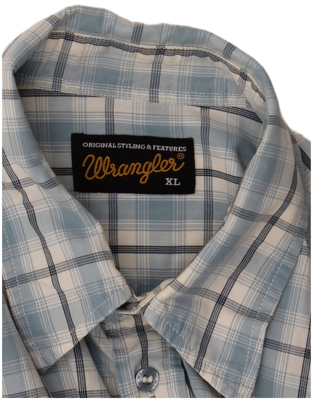 Wrangler herreskjorte XL blå ternet