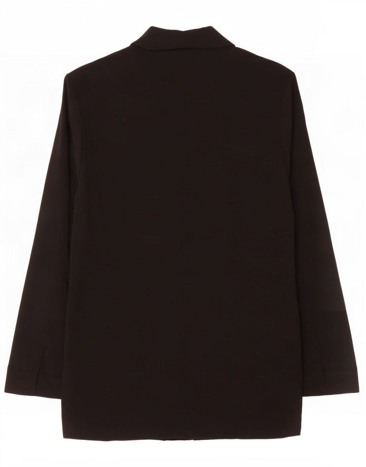 Zara Dame Dobbeltradet Blazer Jacket UK 14 Medium Sort