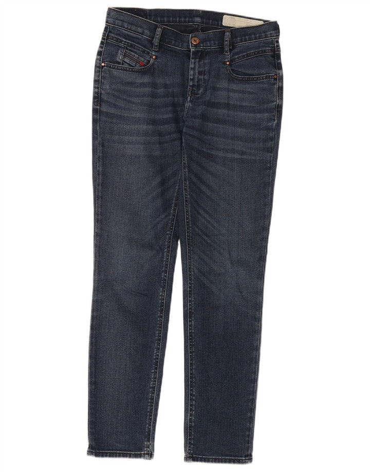 DIESEL Dame Slim Jeans W24 L30 Blå Bomuld