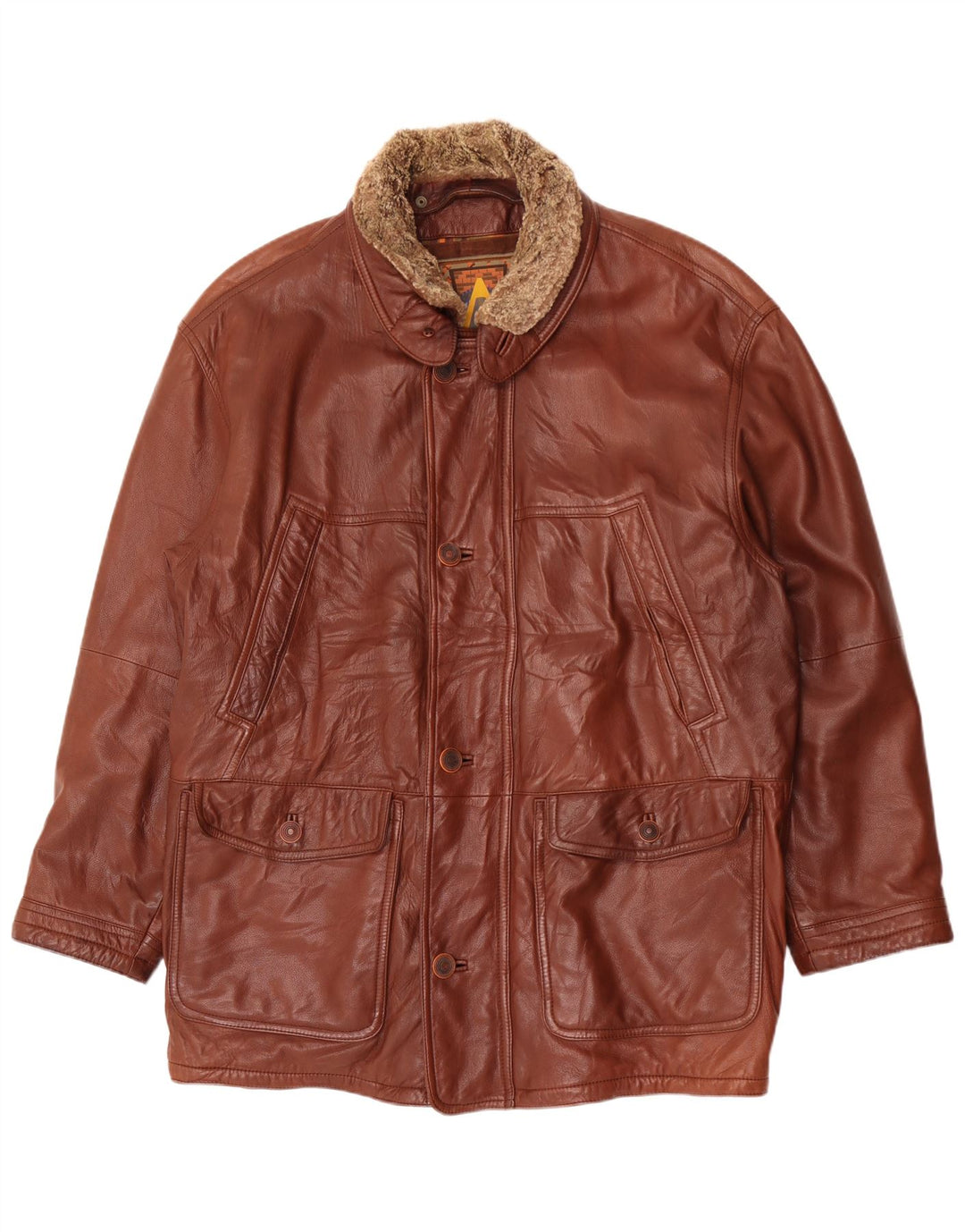 Nivola Herre Læderfrakke UK 42 XL Brun