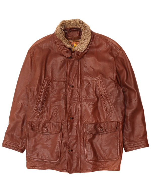 Nivola Herre Læderfrakke UK 42 XL Brun